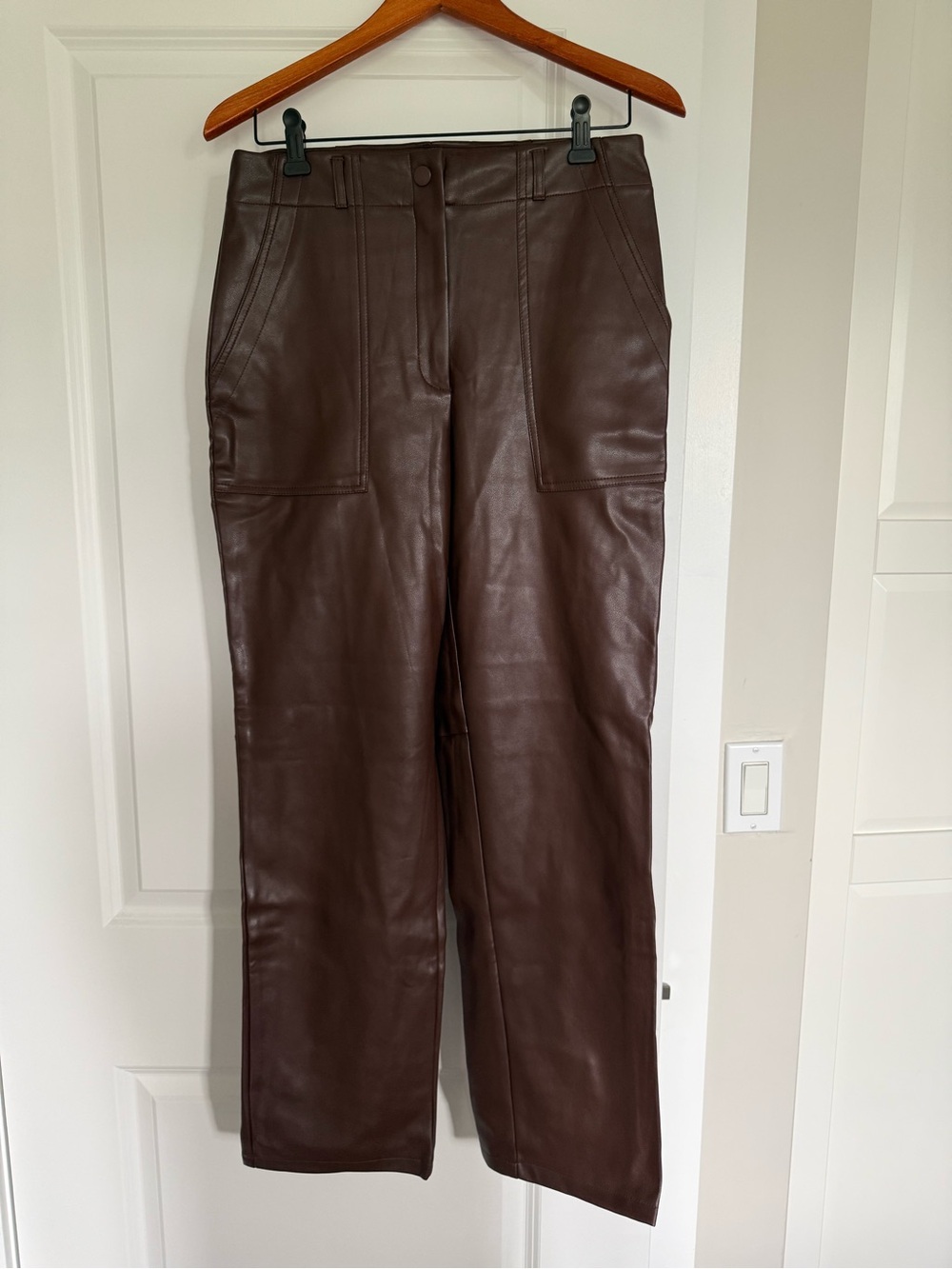 Dynamite Chestnut Brown Faux Leather Pants